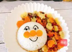 Illustration of how to make rice balls Superman 11