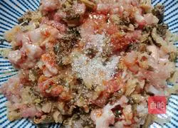 # steamed vegetables#梅菜Illustration of how to make steamed meatloaf with vegetables 6