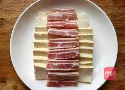 Illustration of how to make steamed old tofu with pork belly and bacon 4