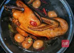 Illustration of braised blue-headed duck 7