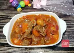 #Hebei hometown cuisine#Illustration of tomato stewed beef brisket 18