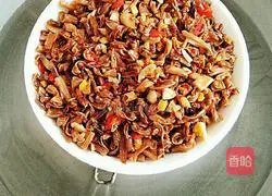 Illustration of how to make dried beans and steamed bacon 13