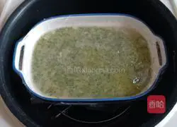 Illustration of how to make broccoli, yam and egg custard 14