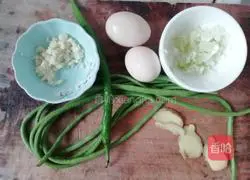 Scrambled eggs with long beans Illustration of how to do it 1