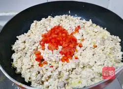 Illustration of how to make minced meat tofu 25