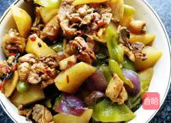 Illustration of home-cooked large plate chicken 11