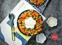 Illustration of how to make a bowl of delicious stew and rice balls in winter 14