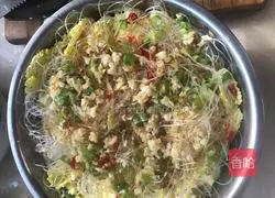 #山西#白菜Illustration of how to make steamed garlic vermicelli 4