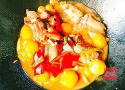 Illustration of braised pork ribs with small potatoes 5