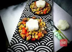 Illustration of how to make a bowl of delicious stew and rice balls in winter 11