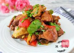 Illustration of braised chicken nuggets 1