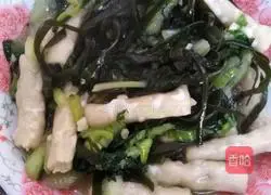 Illustration of how to make fried kohlrabi with seaweed and kelp 10