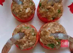 Illustration of how to make shrimp and meatballs stuffed with carrots 5