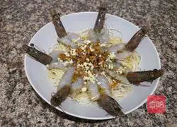 Illustration of how to make garlic vermicelli shrimp 8