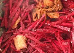 Illustration of how to make fried seaweed head with sliced meat 7