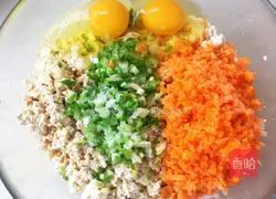 Illustration of how to make golden tofu balls 6