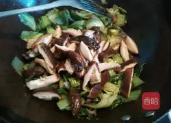 Illustration of how to cook rapeseed with mushrooms 10