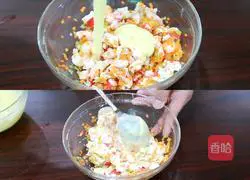 Illustration of how to make spicy seafood rolls 4