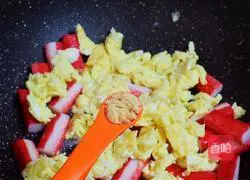 Crab stick eggs Illustration of making bento 8