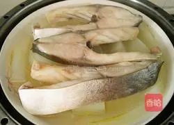 Illustration of how to make steamed winter melon fish 9
