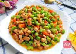 Illustration of how to make fried chicken with edamame rice 15