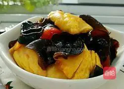 Illustration of how to make fried fungus with tomatoes and eggs 16