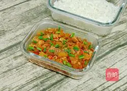 Illustration of how to make a bento with minced meat 12