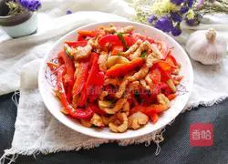 Illustration of how to make shredded bell pepper pork 16