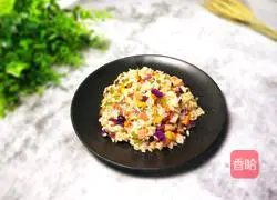 Illustration of how to make fried rice with seasonal vegetables 9