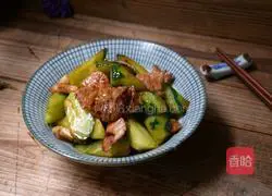 Illustration of how to make cucumber and fried meat 6