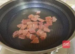 Illustration of braised beef brisket with tomatoes and potatoes 3