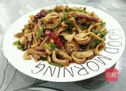 Illustration of how to make spicy fried tripe 8