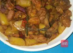 Chicken fried with potatoes Practice illustration 8