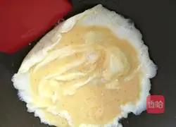 Illustration of how to make fried eggs with red leaf vegetables 4