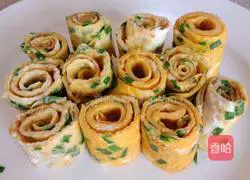 Illustration of how to make leek and egg rolls 10