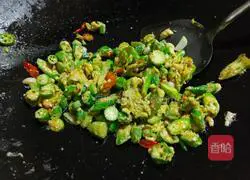 Illustration of how to make egg-flavored okra 16