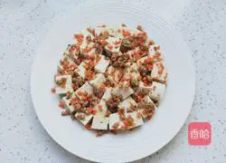 Illustration of how to make steamed tofu with minced meat 5