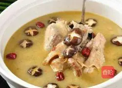 Illustration of how to make mushroom stewed chicken 8