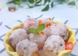 Illustration of how to make fresh and tender squid balls for baby food supplement 8