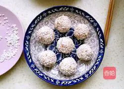 Illustration of how to make tofu pearl meatballs 8
