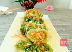 Illustration of how to make cabbage and pork rolls 7