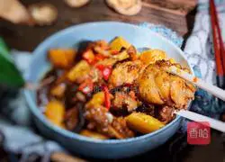 Illustration of how to make roasted chicken with mushrooms and potatoes 23