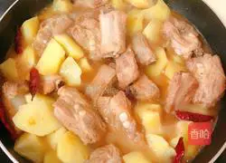Illustration of Homemade Pork Ribs Stewed with Potatoes 14