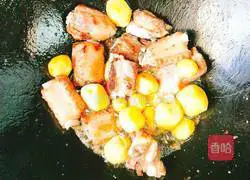 Simmered pork ribs with small potatoes Practice illustration 3