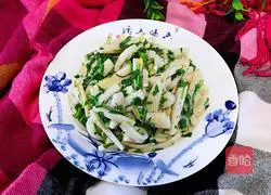 Illustration of how to make fried rice cakes with shepherd's purse, winter bamboo shoots 1