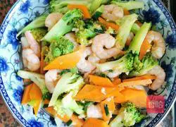 Illustration of how to make fried shrimps with broccoli 8
