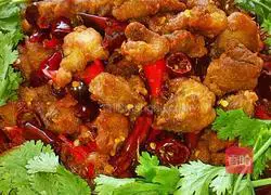 Illustration of how to make dry spicy chicken 11