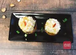 Illustration of how to make mushroom glutinous rice balls 9