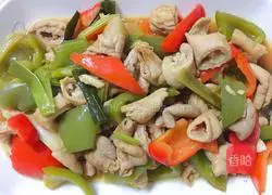 Illustration of how to stir-fry large intestine 8