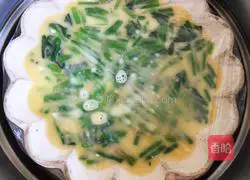 Illustration of how to make spinach, shrimp and steamed eggs 5